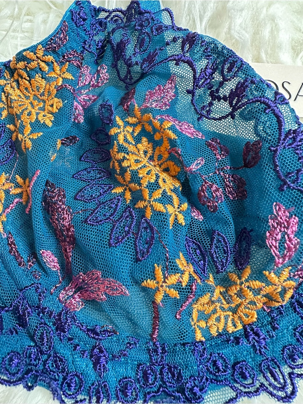 NWT Cosabella Ushuaya Molded Underwire Bra 30E Royal Blue Embroidered Lace - Picture 5 of 7